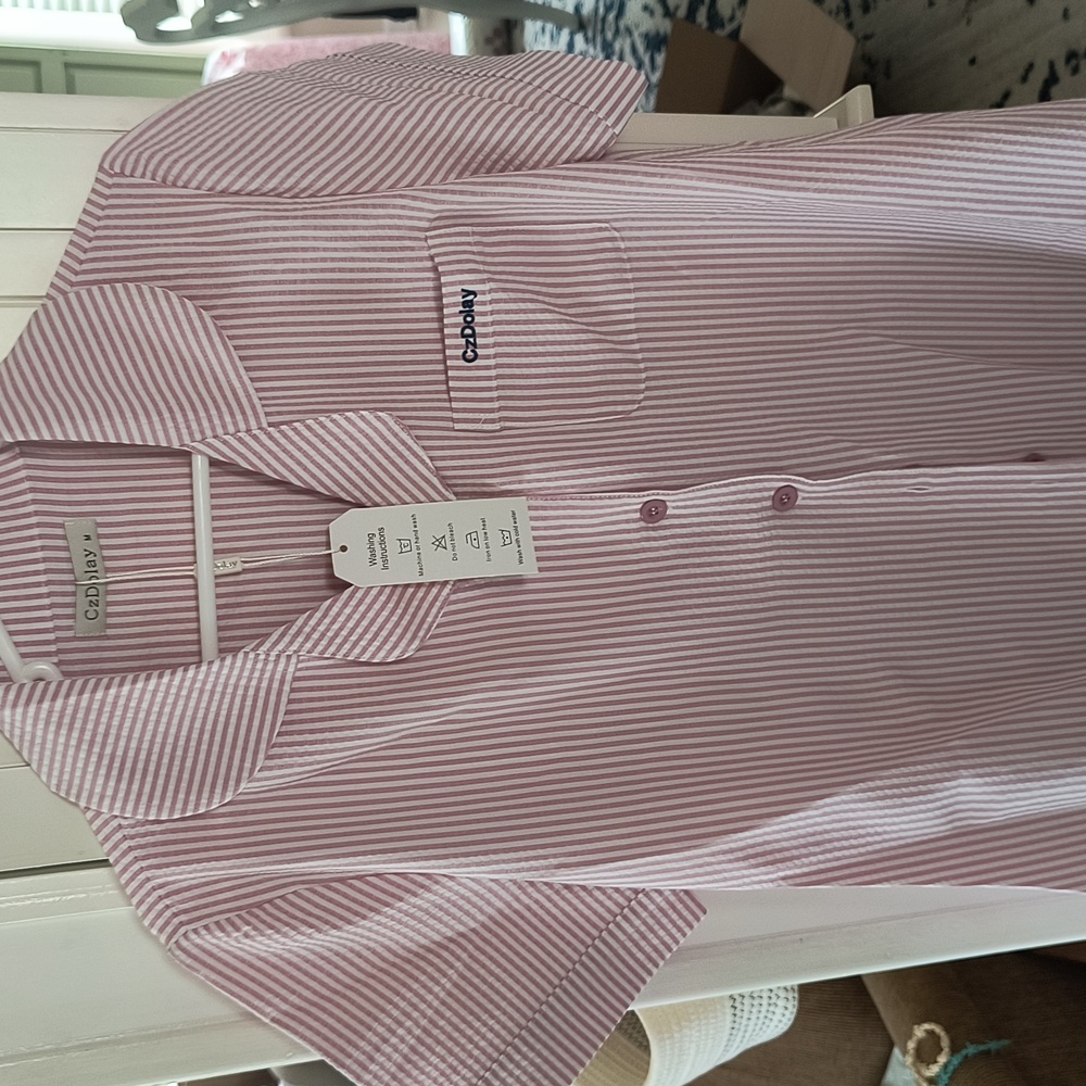 Short sleeve dress or house coat